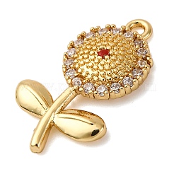 Pendentifs avec zircon cubiques à micro-pavés en laiton&nbsp;KK-I276-04G-05