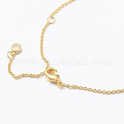 Colliers à pendentif en zircone cubique transparent micro pavé en laiton&nbsp;NJEW-J059-01H