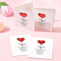 4 x Grußkarten aus Kraftpapier.&nbsp;AJEW-FS0001-30A