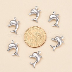 Anlaufgeschützte Delfin-Anhänger aus 304 Edelstahl&nbsp;STAS-I045-29