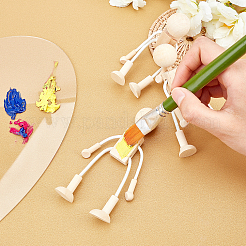 Unvollendete leere Holzroboterspielzeug&nbsp;DIY-WH0097-05