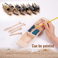 Unvollendetes Holzboot&nbsp;DIY-WH0051-73