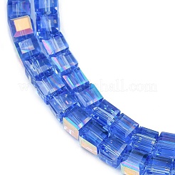 Chapelets de perles en verre transparent électrolytique&nbsp;EGLA-B011-07A-AB03