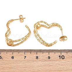 Boucles d'oreilles puces en forme de cœur&nbsp;SA-CBAB549-06G