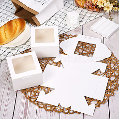 Cajas de galletas de papel cuadradas con ventana cuadrada transparente&nbsp;CON-TAC0001-12B-01