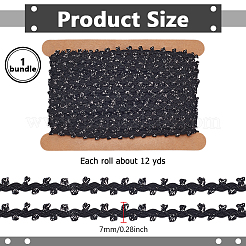 12 Yards gewelltes Spitzenband aus Fasermetallic&nbsp;OCOR-WH0101-96A-S