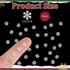 Cabochons flocon de neige en laiton peints en aérosol&nbsp;MRMJ-WH0088-56