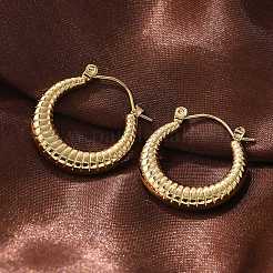 Boucles d'oreilles créoles en acier inoxydable 304 pour femmes&nbsp;EJEW-L296-044G