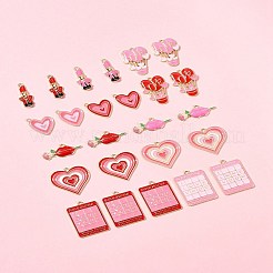 24 pz 12 stili di pendenti in lega smaltata per San Valentino&nbsp;ENAM-FS0002-56