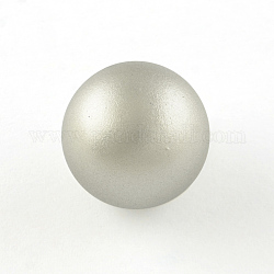 スプレープリント真鍮製穴なしラウンドベルビーズ  ケージボールペンダントに適合  銀  12mm