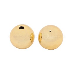 Nickel Free & Lead Free Golden Alloy Round Beads, Long-Lasting Plated, 9mm, Hole: 1mm