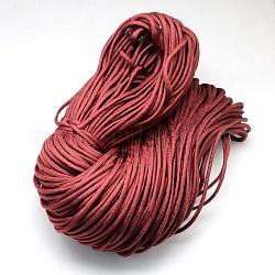 7 âmes intérieures cordes en polyester et spandex, couleur unie, pour la fabrication de bracelets en corde, brun, 4~5mm, environ 109.36 yards (100m)/paquet, 420~500g / bundle