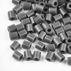 PE DIY Fuse Beads Refills, Tube, Gray, 5x5mm, Hole: 3mm, about 8000pcs/500g