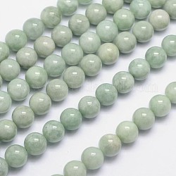 Natürliche jadeite Perle Stränge, Runde, 10 mm, Bohrung: 1 mm, ca. 40 Stk. / Strang, 15.5 Zoll