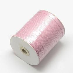 Двухсторонняя атласная лента, Полиэфирная лента, розовые, 1/8 дюйм (3 мм) в ширину, о 880yards / рулон (804.672 м / рулон)