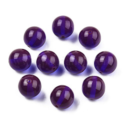 Harz perlen, Nachahmung Bienenwachs, Runde, lila, 12x11.5 mm, Bohrung: 1.5~3 mm