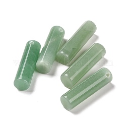 Natürlichen grünen Aventurin Anhänger, Kolumne, 34~36x10~10.5 mm, Bohrung: 2 mm