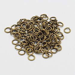 Messing Open Ringe springen, cadmiumfrei und bleifrei, Antik Bronze, 20 Gauge, 5x0.8 mm, Innendurchmesser: 3.4 mm, Bohrung: 3 mm, ca. 350 Stk. / 20 g
