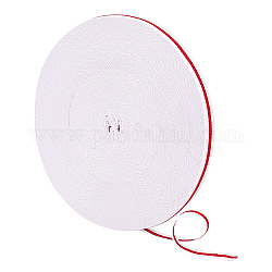 Flach gestreifte Grosgrain-Polyesterbänder, Gurtzeug Nähzubehör, rot, 10 mm