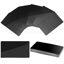 Nbeads 20pcs plaque vierge en aluminium, rectangle, noir, 100x60x0.5mm
