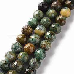 Natural Mixed Stone Beads Strands, Round, Faceted, 8mm, Hole: 1.2mm, about 52~53pcs/strand, 15.55 inch(39.5cm)