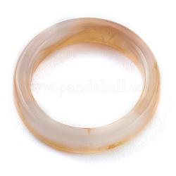 Кольца с гладкой лентой из ацетата целлюлозы (смолы), старинный белый, размер США 6 3/4, внутренний диаметр: 17 мм