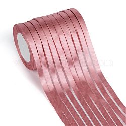 片面ソリッドカラーサテンリボン  弓工芸品用  ギフトパーティーの結婚式の装飾  ピンク  3/8インチ（9~10mm）  約25ヤード/ロール（22.86メートル/ロール）  10のロール/グループ  250ヤード（228.6m /グループ）