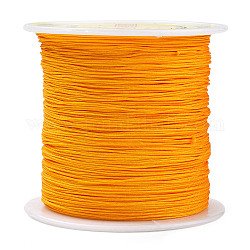 Filo di nylon intrecciato, cordoncino cinese per annodare cordoncino per bordare gioielli, arancione, 0.5mm, circa 150iarde/rotolo