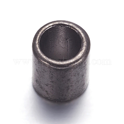 Abalorios de aleación de estilo tibetano, sin plomo y cadmio, columna, gunmetal, 9x8mm, agujero: 6 mm