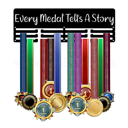 Cadre porte-médailles en fer, support de cintre d'affichage de médailles, 3 ligne, avec des vis, citation inspirante, mot, 150x400mm