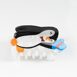 Pinces à cheveux griffes en PVC de dessin animé, accessoires pour cheveux bricolage, pingouin, 50x92x42mm