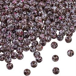 2 brins de perles de verre peintes à la bombe brins, ronde, brun rosé, 8.5mm, Trou: 1.5mm, Environ 105 pcs/chapelet, 31.89 pouce (81 cm)