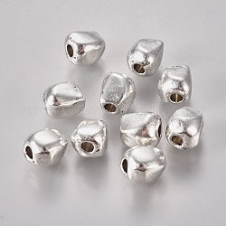 Tibetischer stil legierung perlen, Oval, Antik Silber Farbe, Bleifrei und Cadmiumfrei und Nickel frei, 10x9.5x9 mm, Bohrung: 3 mm