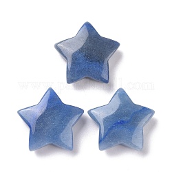 Perles d'aventurine bleues naturelles, sans trou, étoiles du nord, 24x25x8mm