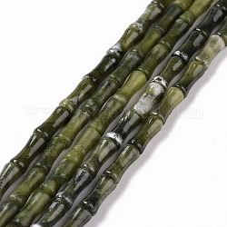 Fili di perle di giada xinyi naturale / cinese del sud, bastone di bambù, 12.5x5.5mm, Foro: 1 mm, circa 31pcs/filo, 15.75 pollice (40 cm)