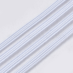 Flat Elastic Cord, Mouth Cover Ear Tie Rope for DIY Mouth Cover, White, 6mm, about 10 small bundles/big bundle, 1300~1600g/big bundle