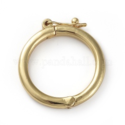 Messing-Schnallen Shortener, twister Spangen, Ring, golden, 26x3.5 mm