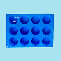 Teglia per muffin standard da 12 tazza antiaderente in silicone, stampo per torta in teglia, blu royal, 50x23mm