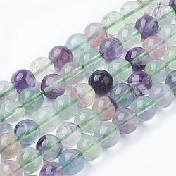Natürlichen Fluorit Perlen Stränge, Klasse A, Runde, 8 mm, Bohrung: 1 mm