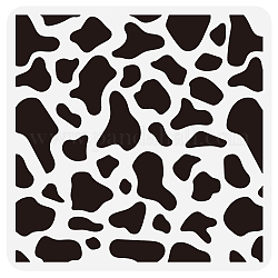 FINGERINSPIRE Cow Spots Stencil 11.8x11.8 inch Cow Print Drawing Painting Stencil Plastic Animal Print Stencil Large Reusable Template for Painting on Wood Fabric Wall Furniture DIY Art Home Decor