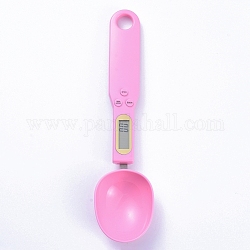 Balanzas de cuchara digitales electrónicas, Escala de cucharadita de pesaje precisa de 500g / 0.1g, con pantalla lcd, con electronica, rosa, 233x57.5x20.5mm