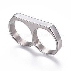 304 палец кольца из нержавеющей стали, двойного кольца, цвет нержавеющей стали, Размер 7~12, 17~21.5 мм