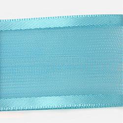 Polyester Organzaband mit Satin-Rand, Deep-Sky-blau, 3/8 Zoll (9 mm), etwa 50 yards / Rolle (45.72 m / Rolle)