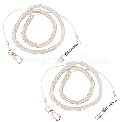 Ahandmaker pvc perroquet chaîne de pratique, avec fermoirs et anneau en alliage, blanc, 100 cm