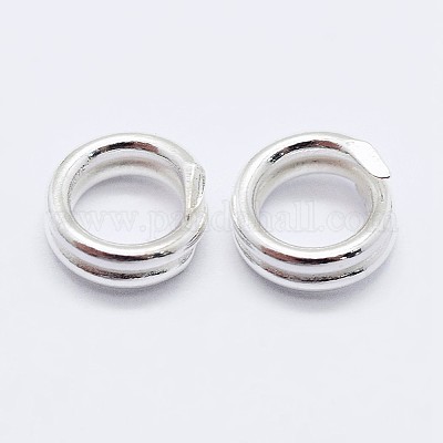 925 geteilte Biegeringe aus Sterlingsilber&nbsp;STER-F036-01S-0.6x5mm-1