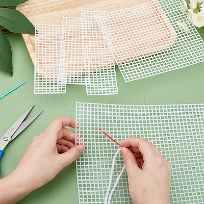 China Factory DIY Rectangle-shaped Plastic Mesh Canvas Sheet, for Knitting  Bag Crochet Projects Accessories 335x355x1mm in bulk online 