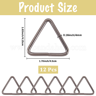12 pz anelli di collegamento in ferro triangolari&nbsp;IFIN-CP0002-96B-1