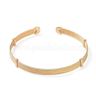 Bracciali a polsino aperto in ottone&nbsp;BJEW-A144-01B-1