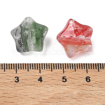 Mitte gefärbte Glasperlen&nbsp;GLAA-A043-02-1