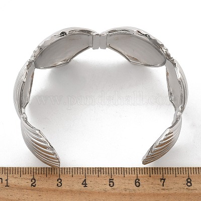 Braccialetti aperti in ottone per le donne&nbsp;BJEW-M091-02P-1